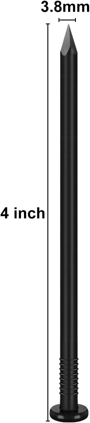 4 inch Hardware Nails, (79pcs) 2 lbs Black Nails, Nails for Hanging Pictures, Long Nails, Wall Nails, Wood Nails