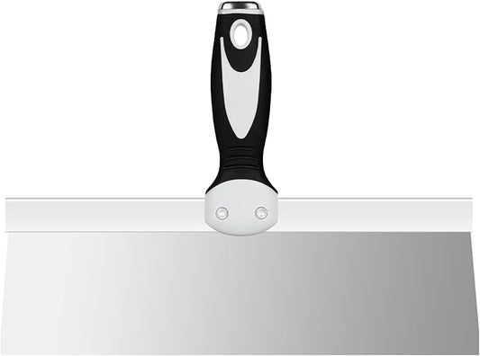 Mister Rui 12" Drywall Taping Knife, Stainless Steel Skimming Blade with Soft Grip Handle for Joint Taping, Plastering Spatula Tools