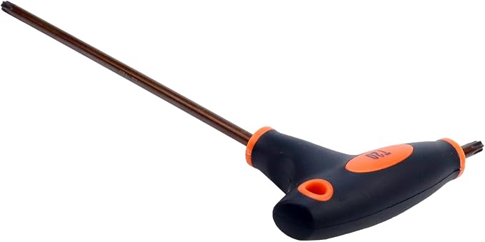 Antrader T20 Torx Screwdriver,Anti Tamper Proof Torx Key,S2 Steel T-Handle Dual End Wrench-1Pcs