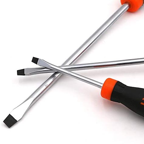 WEDO Slotted Screwdriver, Die-forged of S2 Steel, Magnetic Screwdriver, Ergonomic Comfortable Non-Slip Handle,5 * 100mm