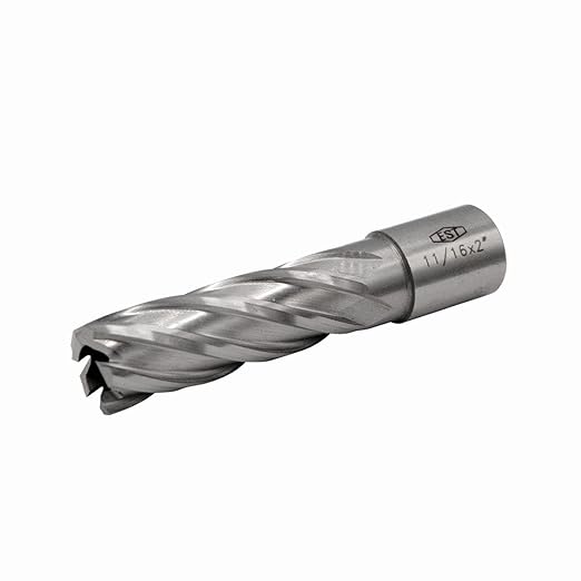 HSS M2AL Annular Cutter 2" DOC with 3/4" Weldon Shank for Magnetic Drill Press by EST (D11/16" X 2")