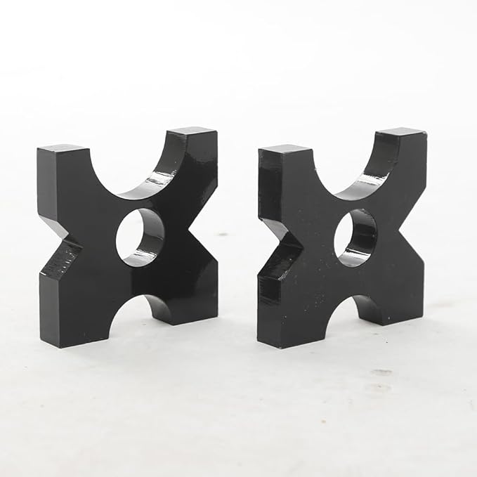 Arbor Press Plate, 20 Ton and 32 Ton Shop Metal Press Plates with 4 Notch, 1 inch/25mm Thickness, H Frame Thickened Hydraulic Shop Press Plate 1" x 5" x 5" (1 Pair)