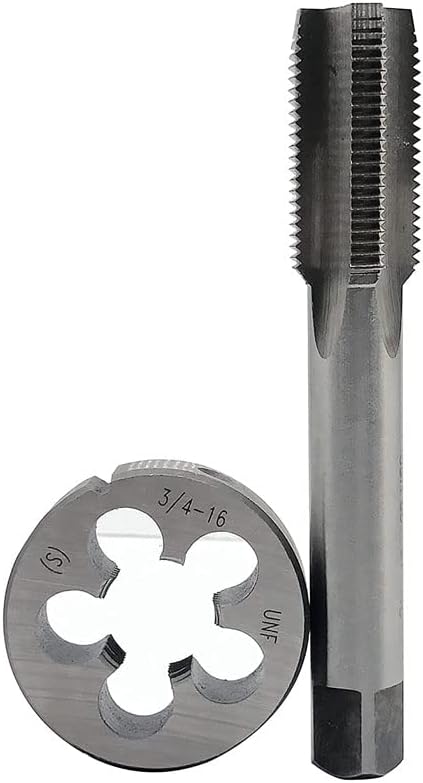ZOUZMIN 3/4??16 UNF Tap and Die Set, Machine Thread Tap and Round Thread Die Right Hand
