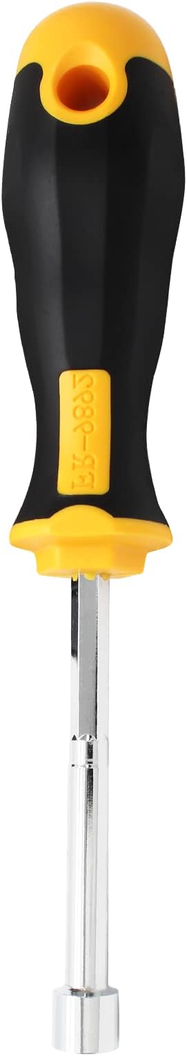 Piutouyar 10mm Socket Wrench Screwdriver, Hex Nut Driver, Steel Cushion Grip Screwdriver for Hand-Making, Repairs