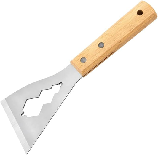 Multifunction Putty Knife with Wooden Handle, Steel Construction, for Filling, Caulking, Sealing, Painting (1)