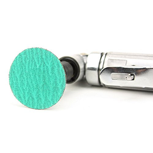 BHA Green Zirconia with Grind Aid Quick Change Sanding Discs Type R Male Roll On, 2" (80 Grit) - 25 Pack