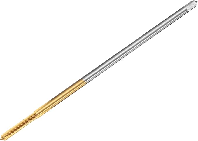 uxcell Metric Thread Tap M3 x 0.35 H2 100mm Straight Flute Screw Thread Milling Machine Taps Threading Tapping Repair Tool