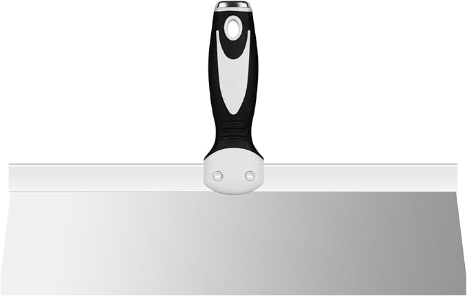 Mister Rui 14" Drywall Taping Knife, Stainless Steel Paint Scraper, Drywall Skimming Blade, Plastering Spatula Tools, Ergonomic Handle for Joint Taping