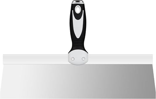 Mister Rui 14" Drywall Taping Knife, Stainless Steel Paint Scraper, Drywall Skimming Blade, Plastering Spatula Tools, Ergonomic Handle for Joint Taping