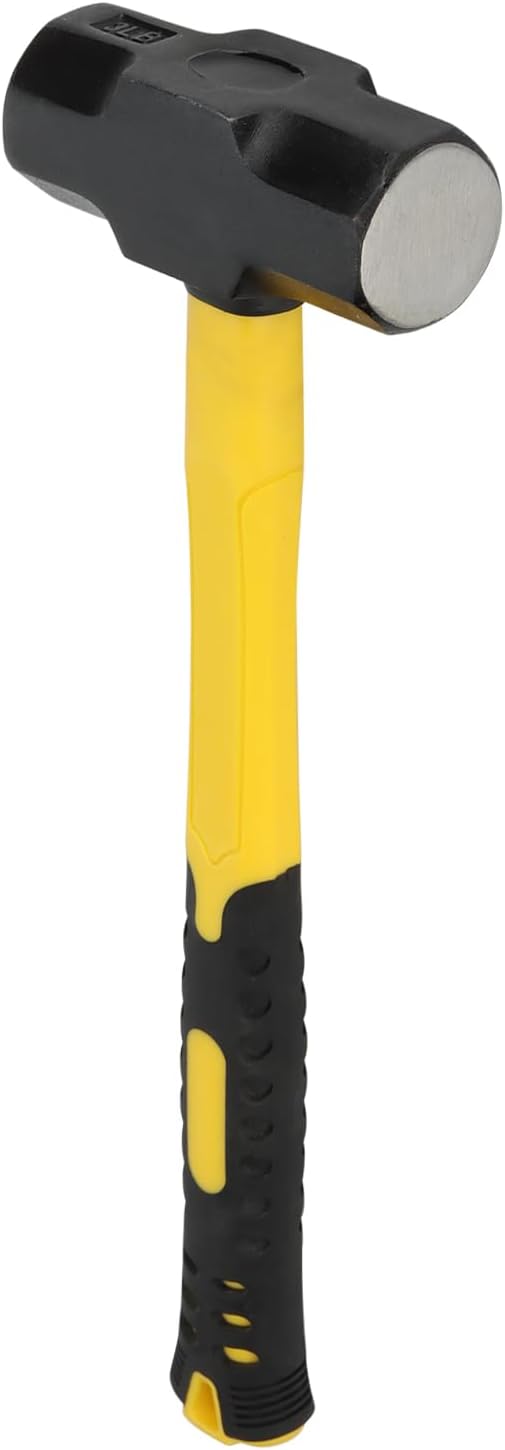 MANCHAP 2 PCS 14 Inch 3lbs Sledge Hammer with Fiberglass Handle, Drilling Crack Hammer, Club Hammer Tool for Demolition, Construction, Renovation, Yellow