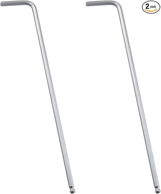 2PCS 3/32'' Internal Hexagonal Ball End Hex Key Allen Wrench L Shaped Long Arm Repairing Tool
