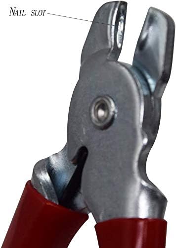 HARDK Hog Ring Pliers set Straight with 500PCS Galvanized Hog Rings - Perfect for Furniture Upholstery, Auto Upholstery, Plastic Meat & Sausage Casings