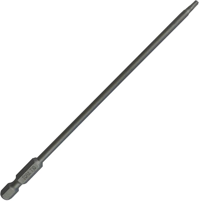 T10 x 6" Color-Coded Torx/Star Driver Bit with Quick-Change Shank - Long Reach for T-10 Screws and Fasteners, 100-Pack