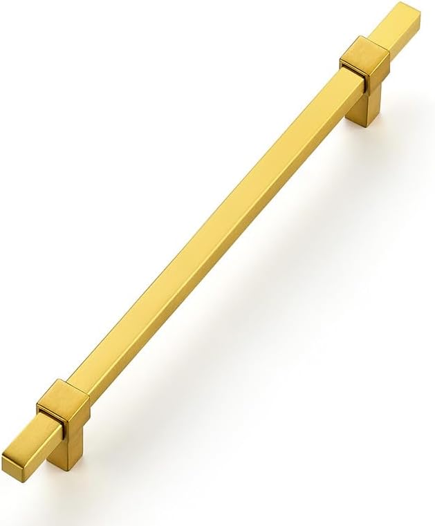 1 Pack Gold Cabinet Handles - 7-1/2" Hole Center Cabinet Pulls Drawer Pulls Cabinet Hardware Kitchen Handles for Cabinets