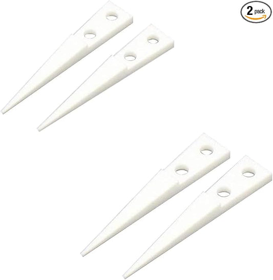 FEITA Pointed Ceramic Tips Replaceable Heat Resistance Heads for Ceramic Tweezers - White - 2 Pairs