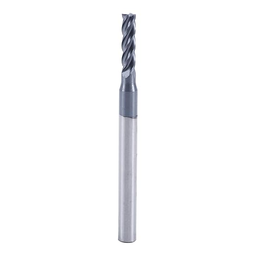 ISB 3/32?쇺?Square End Mill Bits, 4 Flute Micro Grain Carbide Mill Bits for Alloy Steels/Hardened Steels, Suitable for DIYers and Professionals, 1 Piece