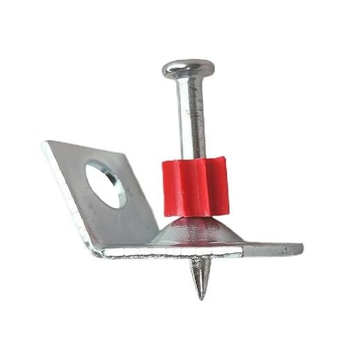 Powder Actuated Fasteners .300 Pins with accessory, 100pcs/pack (45째 Angle Clip, 1-1/4")