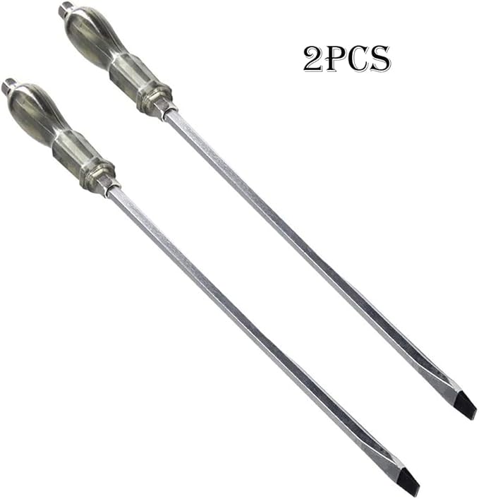 Utoolmart 2Pcs Slotted Impact Screwdriver 12 Inch Keystone Demolition Driver Magnetic Nut Driver for Added High-Torque, Tight Spaces, Precise Tightening Bolts and Nuts
