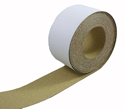 ABN Adhesive Sticky Back 120-Grit Sandpaper Roll 2-3/4in x 20 Yards Aluminum Oxide Golden Yellow Longboard Dura PSA