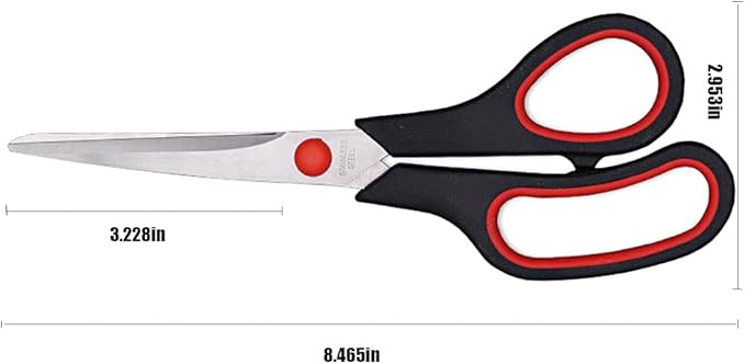 Scissors, Multipurpose office Scissors,8.5 Inch Ultra Sharp Shears, Comfort-Grip Handles Household scissors竊똕turdy Sharp Craft Supplies - Pack of 5, Right/Left Hande