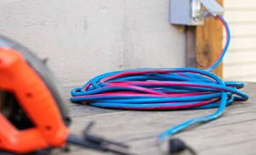 US Wire 99025 12/3 25-Foot SJEOW TPE Cold Weather Extension Cord Blue with Lighted Plug