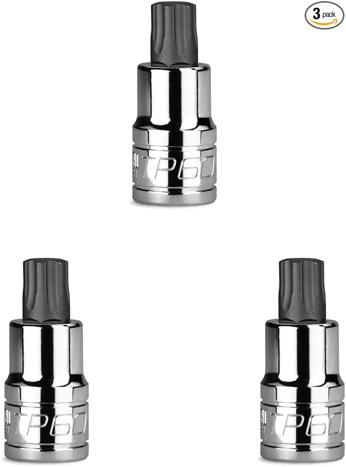 Capri Tools TP60 Star Plus Bit Socket, 1/2 in. Drive (Pack of 3)