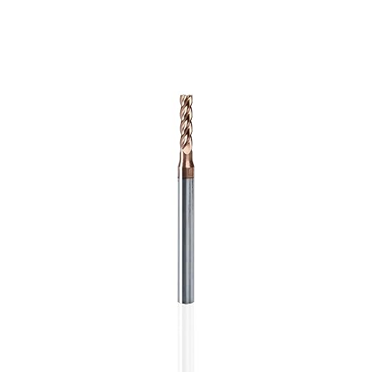 NZ 4 Flute 3/32" Square End Mill with TiSiN Coating, Milling Cutter HRC55 for Machining Hardened Steel, Stainless Steel, Titanium Alloy, Alloy Steel, Cast Iron