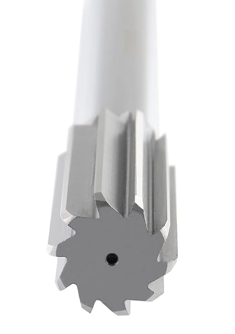 Accusize Industrial Tools 1-1/8'' H.S.S. M2 Straight Shank Straight Flute Chucking Reamer, Flute Length 2-7/8'', Oal 11'', 10 Flute, 5015-0305