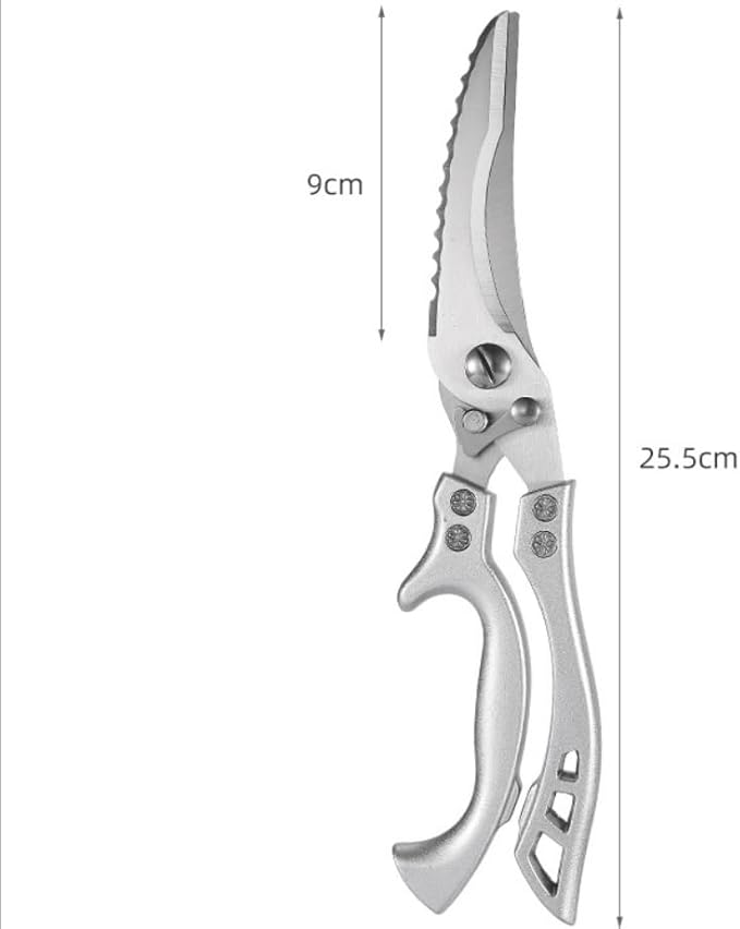 Poultry Shears, Heavy Duty Kitchen Scissors with Non-Slip Handles, Stainless Steel All-Purpose Kitchen Shears for Chicken/Meat/Fish, Seafood Cutting, Dishwasher Safe and Anti-Rust Scissors
