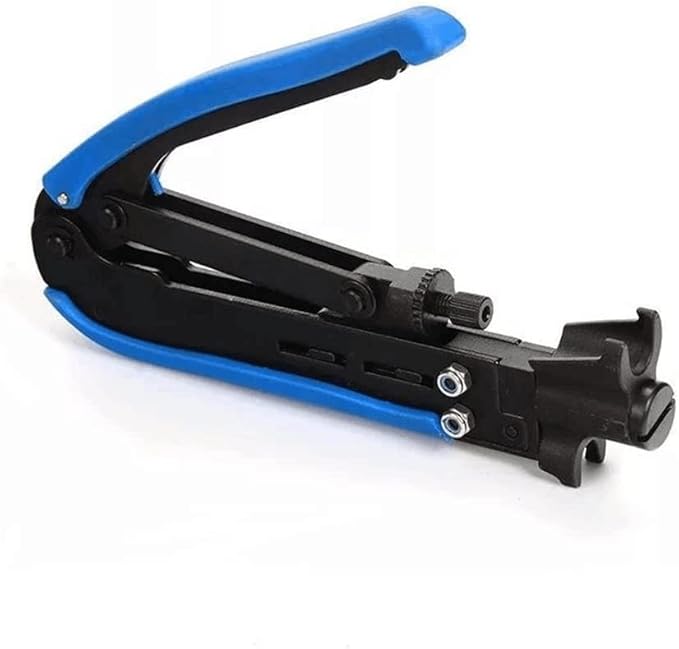 Gaobige Coax Cable Crimper Tool Kit, Coaxial Compression Tool for rg6 rg59 rg11 with 1 Wire Stripper, 10pcs F Male rg6 Connectors And 10pcs Female to Female rg6 Connectors, 1 Screwdriver