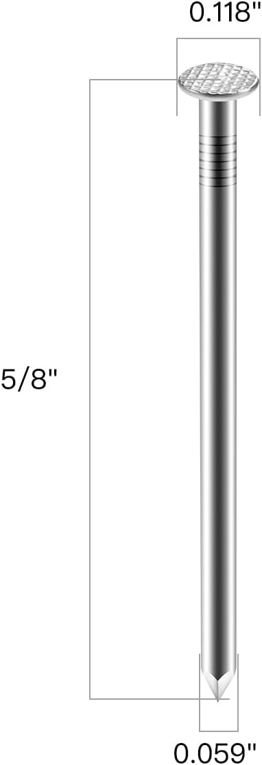 5/8 inch Hardware Nails, (3660pcs) 2 lbs Stainless Steel Nails, Nails for Hanging Pictures, Small Nails, Wall Nails, Wood Nails
