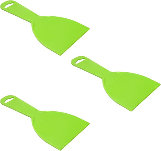 Utoolmart Putty Scraper 4" Plastic Flexible Putty Knives Spreader for Taping Drywall Wall Painting Green 3Pcs