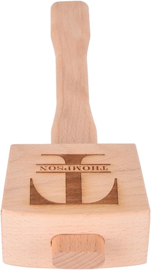 Personalized Wood Mallet, 9.5” Manual Ice Hammer Mallet, Custom Engraved Beech Solid Carpenter Wood Hammer Woodworking Hand Tool