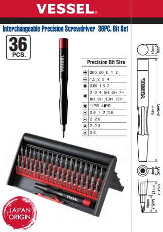 PRECISION SCREWDRIVER 36PCS BIT SET(English)