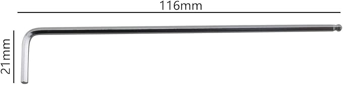 2PCS 3/32'' Internal Hexagonal Ball End Hex Key Allen Wrench L Shaped Long Arm Repairing Tool