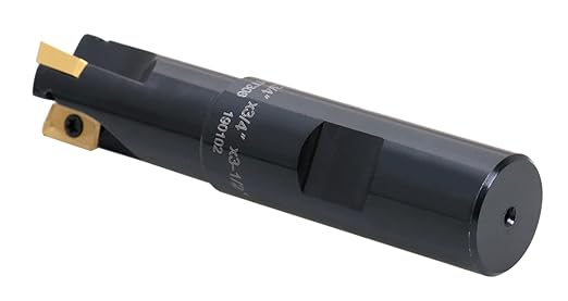 Accusize Industrial Tools 3/4" 90째 Square Shoulder Indexable End Mill w/ 10 add'l APKT11T308 Inserts, 3/4" Shank, 3-1/2" OAL, 0.433" ap, 3 Flutes, APKT11T308, Carbide Inserts, 0056-0917+0056-1130