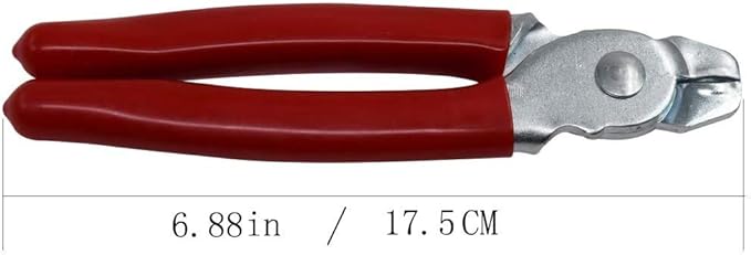 HARDK Hog Ring Pliers set Straight with 500PCS Galvanized Hog Rings - Perfect for Furniture Upholstery, Auto Upholstery, Plastic Meat & Sausage Casings