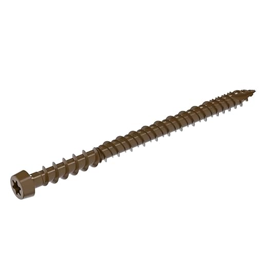 Grip-Rite GRDFCS3ACA1 DeckForce #9 x 3 Nano Coated Composite Deck Screws, Brown, 1lb Box