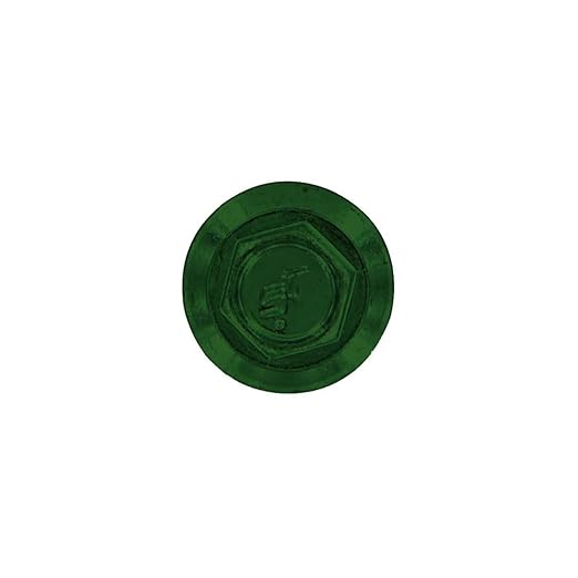 Fasteners Plus ST Fastening Maxx SteelBinder Metal to Metal #12 X 1-1/2" Forest Green Screws with EPDM Rubber Washer, 250-Count - Designed for Roofing and Siding Panels