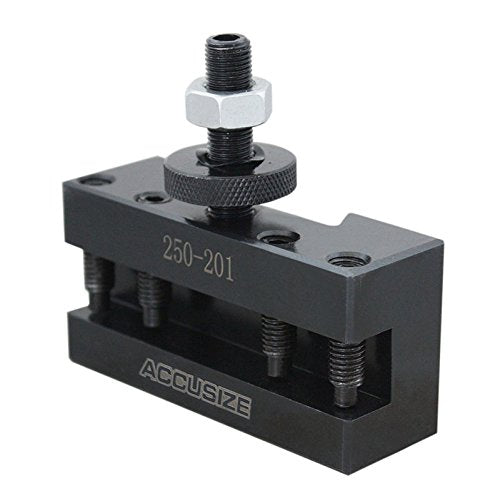Accusize Industrial Tools 6-Piece BXA Wedge Type Quick Change Tool Post Set for 10-15'' Lathe Swing, Durable Steel Construction, 0251-0222