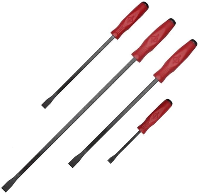 Mayhew Dominator Curved Pry Bar Set, 4pc 24"-8" w Strike Cap Made in USA Dominator EC