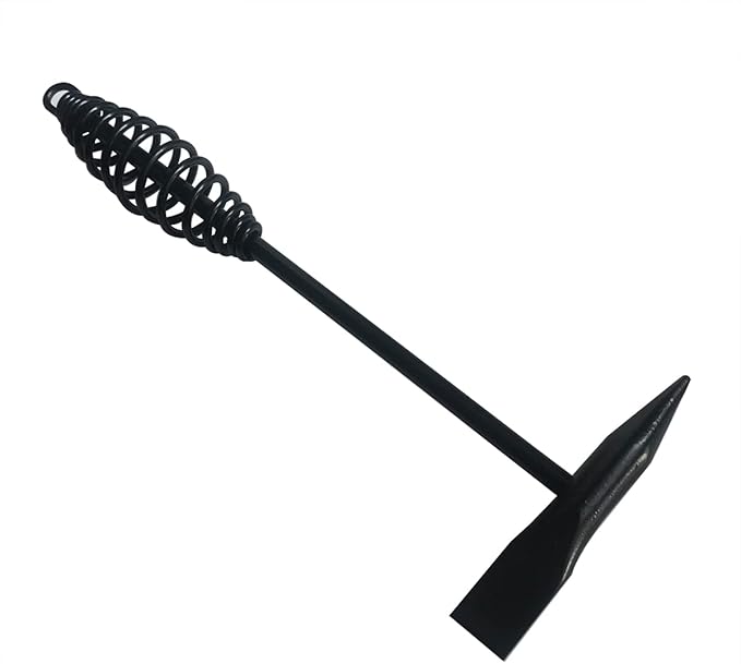 Welding Chipping Hammer with Coil Spring Handle, Wire Brush. Shock-Dampening Steel Rust Removal (1 PCS Hammer)