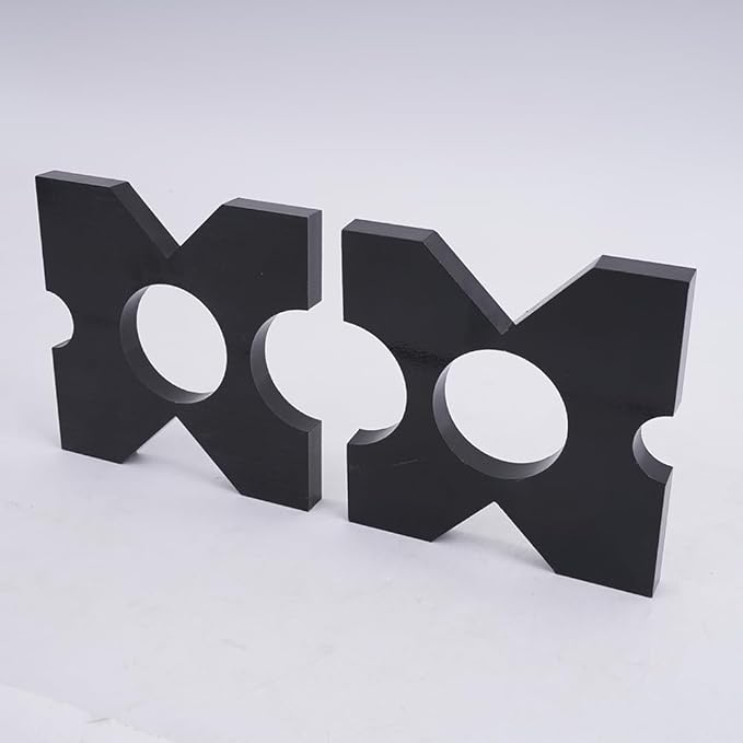 Arbor Press Plate, 20 Ton and 32 Ton Shop Metal Press Plates with 4 Notch, 1 inch/25mm Thickness, H Frame Thickened Hydraulic Shop Press Plate 1" x 9.75" x 9.75" (1 Pair)