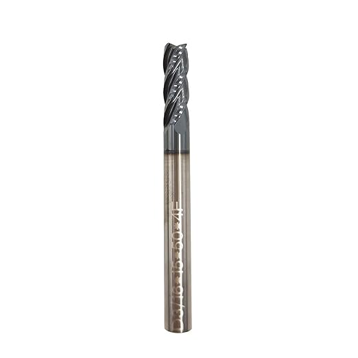 3/16" Carbide Square End Mill, HRC 45 Deg Single End 4 Flute AlTiN Coating Mill Bits (1, 3/16)