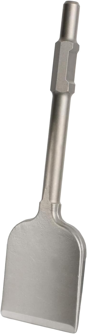 17.3 x 4.9 Inch Square Shovel Chisel - 65A Shank Steel Digging Shovel Chisel, Round Shank Spade Chisel, Ideal for Gardening, Landscaping, Concrete, Bricks, and Sand