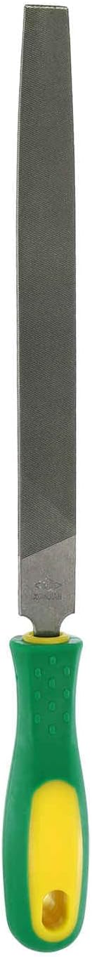 HARFINGTON Tip Thin Cut File 8" Double Cut Teeth High Carbon Steel Hand Rasp File with Plastic Handle for Metal Wood Deburring Removing