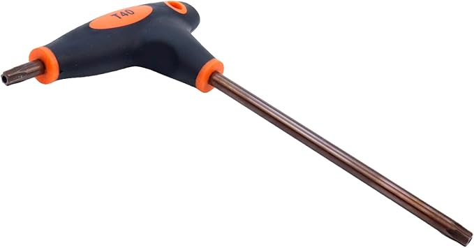Antrader T40 Torx Screwdriver,Anti Tamper Proof Torx Key,S2 Steel T-Handle Dual End Wrench-1Pcs