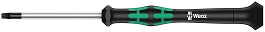 Wera 05118048003 Kraftform Micro 2067 Torx BO Electronics Precision Screwdriver, TX9 Head, 60mm Blade Length