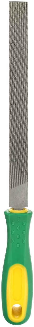HARFINGTON Flat Coarse Cut File 12" Double Cut Teeth High Carbon Steel Hand Rasp File with Plastic Handle for Metal Wood Deburring Removing