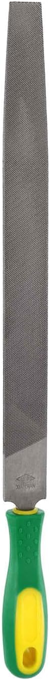 HARFINGTON Tip Medium Cut File 12" Double Cut Teeth High Carbon Steel Hand Rasp File with Plastic Handle for Metal Wood Deburring Removing